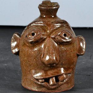 One of a kind Handmade MARVIN BAILEY UGLY FACE JUG Signed